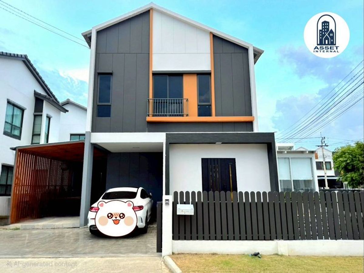For SaleHouseSamut Prakan,Samrong : Selling the Nisiri Bangna, house view, 3 bedrooms, 3 bathrooms, 49.4 square wah, complete decoration. Ready to move in Bang Sao Thong District Samut Prakan Province