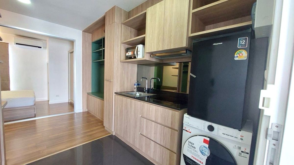 For RentCondoRattanathibet, Sanambinna : Rent‼ ️ Condo A Space Me Rattanathibet 25 sqm. Floor 21, 1 bedroom, 1 water, furniture with complete electrical appliances 🌿