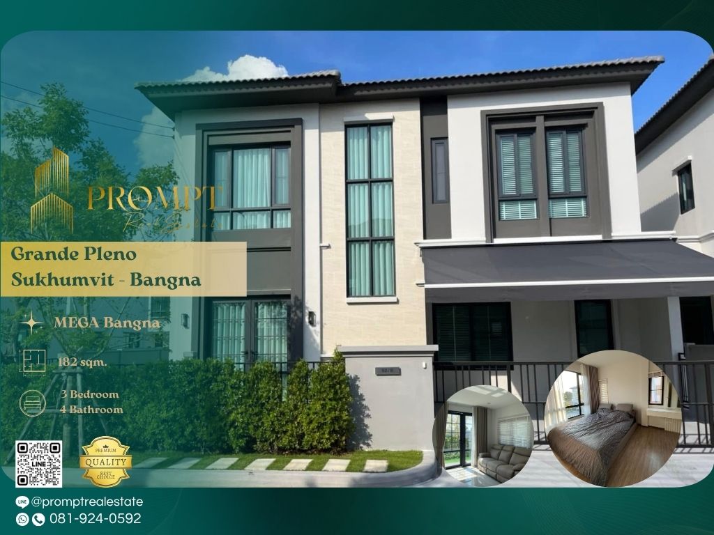 For RentHouseSamut Prakan,Samrong : GH01273 - Grande Pleno Sukhumvit - Bangna  :  แกรนด์ พลีโน่ สุขุมวิท - บางนา - Mega Bangna, International School (SISB / TCIS / Concordian), Suvarnabhumi Airport