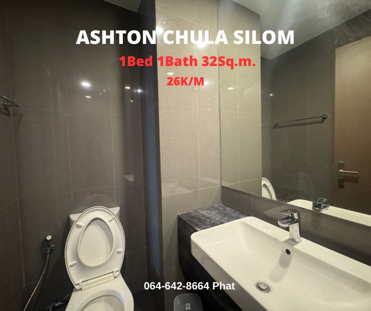 For RentCondoSiam Paragon ,Chulalongkorn,Samyan : For Rent Ashton Chula Silom1bed 1Bath 32SQ.M. 26K/MCONTACT 0646428664 (Phat)