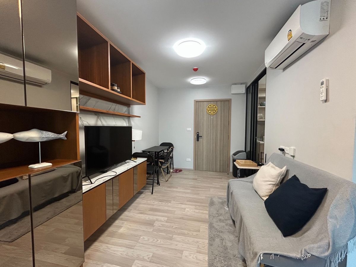 For RentCondoOnnut, Udomsuk : Beautiful room, new room, 1 bedroom, + 1 bedroom (1 Bedroom Plus), plum condo, Sukhumvit 97/1