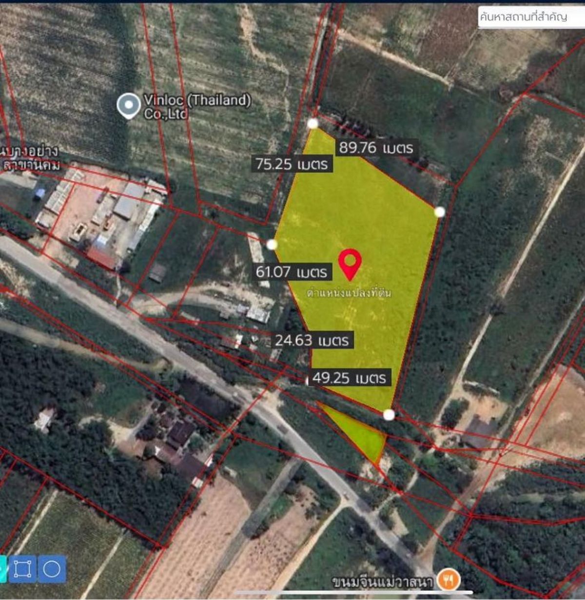 ขายที่ดินระยอง : ที่ดินติดถนน ใกล้นิคม อนาคตไกลในเขต EEC  นิคมพัฒนา ระยอง 7-1-71 ไร่