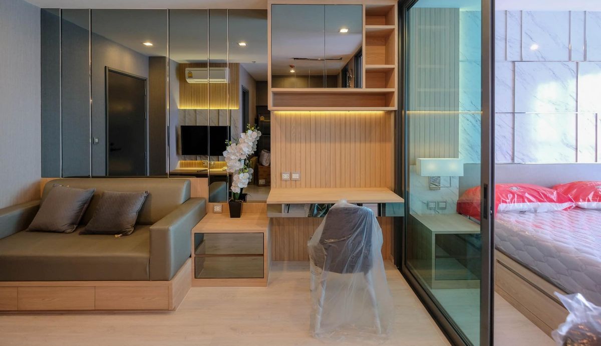 For SaleCondoRatchathewi,Phayathai : Rhythm Rangnam【𝐒𝐄𝐋𝐋】🔥Perfect space, controlled by cream wood + stone tones, giving a sense of openness, airiness, decorated in every area with class 🔥 Contact Line ID: @hacondo