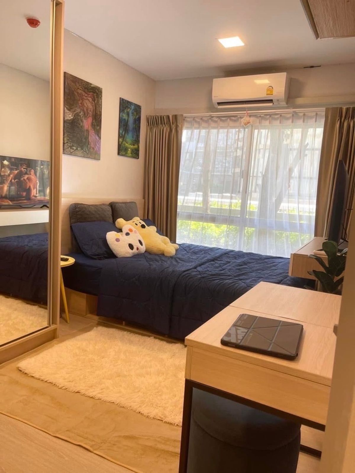 ให้เช่าคอนโดปทุมธานี รังสิต ธรรมศาสตร์ : ให้เช่า Plum Condo Rangsit Alive2 (พลัม คอนโด รังสิต อไลฟ์2) ตึกB ชั้น 1 ห้อง26ตร.ม เฟอร์พร้อมเครื่องใช้ไฟฟ้าครบ วิวสระสวยมาก 9,500฿/เดือน