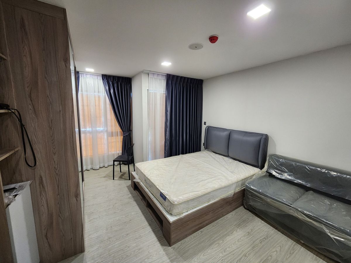 For RentCondoPathum Thani,Rangsit, Thammasat : 🏡 Rent Kave Town Island 💖 Newly finished decoration room ✨ Building B 3rd floor | 1 Bed Special 23 sq.m.