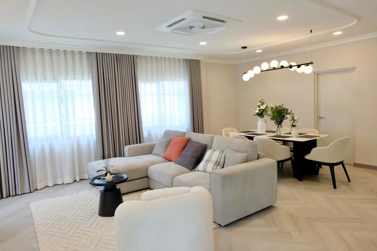 ขายบ้านบางนา แบริ่ง ลาซาล : บ้านเดี่ยวสไตล์คอทเทจ 4 ห้องนอน บรรยากาศอบอุ่น ใกล้ Mega Bangna