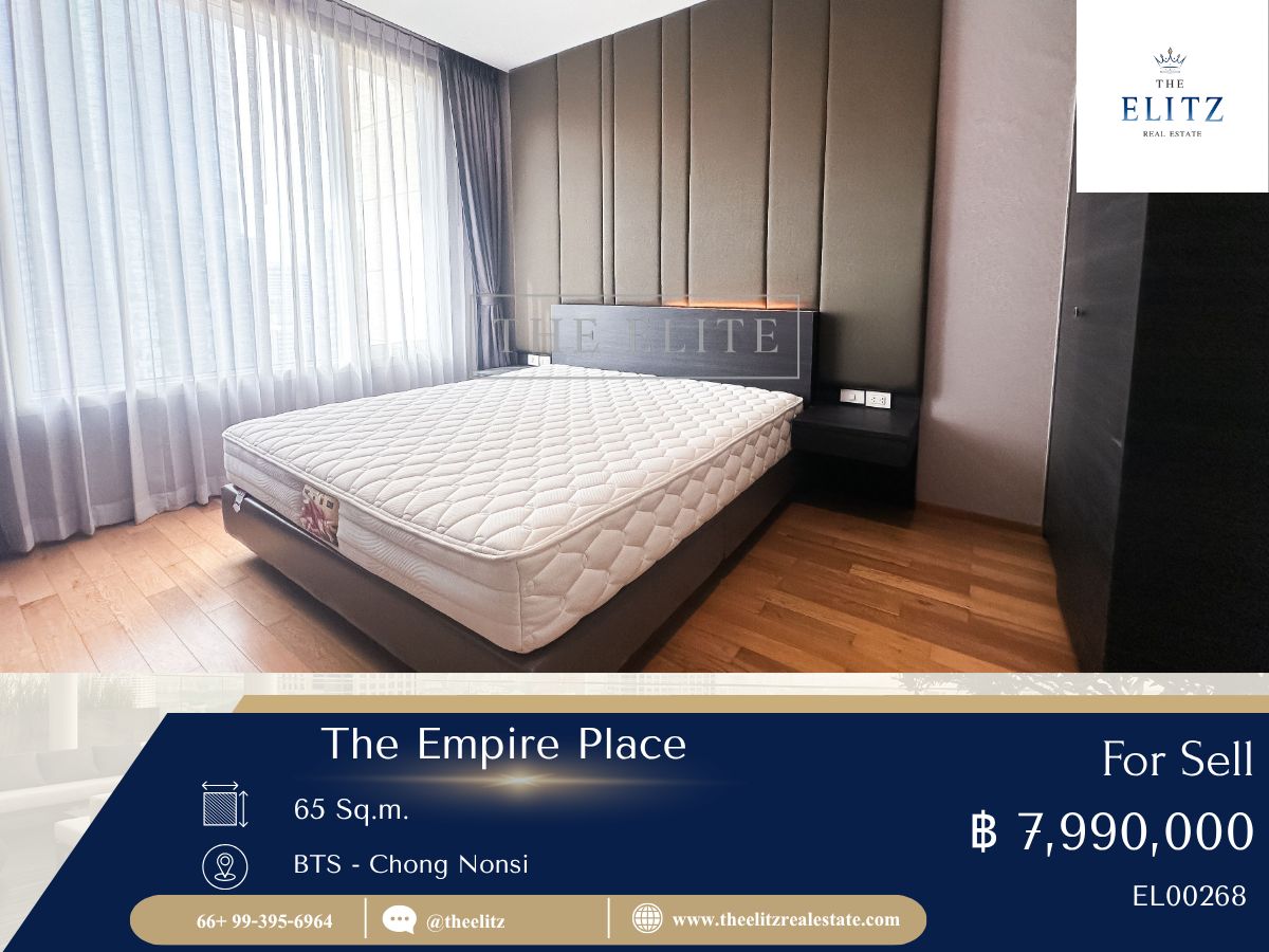 For SaleCondoSathorn, Narathiwat : ✨ Rare Deal ✨ The Empire Place. This room has almost never been. Cheap until having to check two rounds ✔