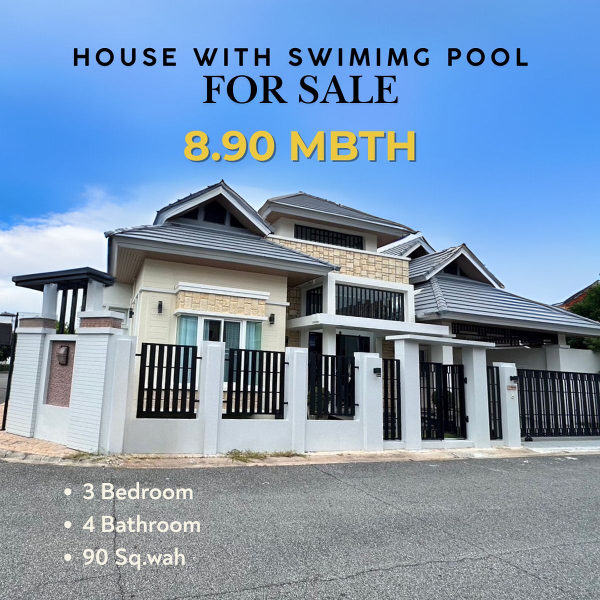 ขายบ้านพัทยา บางแสน ชลบุรี สัตหีบ : Upgrade Your Lifestyle: Modern Luxury Corner Pool Villa in Siam Country Club — Only 8.9M