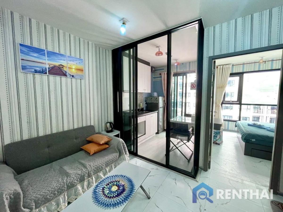 For SaleCondoPattaya, Bangsaen, Chonburi : Fully-Furnished 1-bed Condo at The Base Central Pattaya - 3,590,000 Thb - Gym & Parking