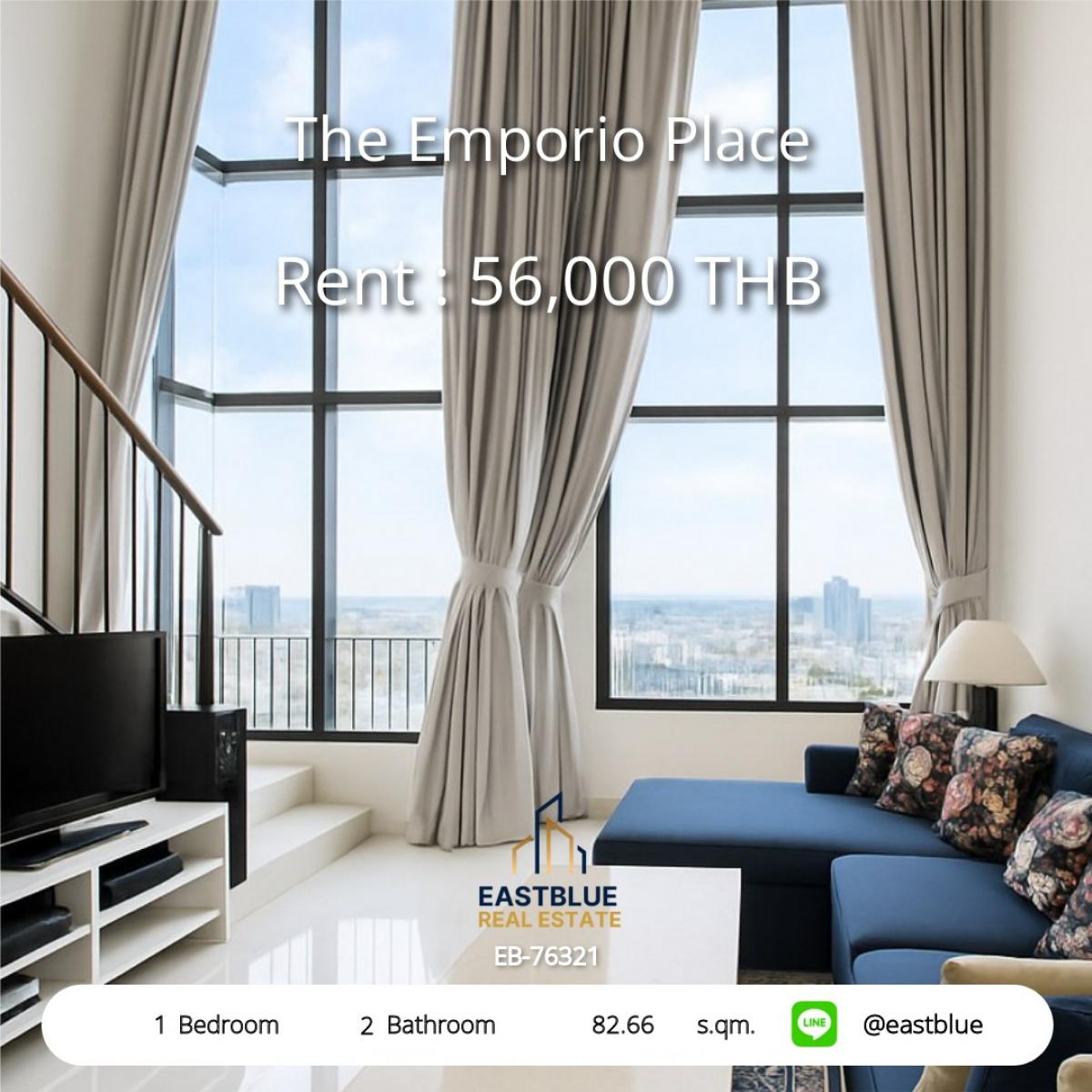 For RentCondoSukhumvit, Asoke, Thonglor : Rent a condo at The Emporio Place in the heart of Phrom Phong
1 bedroom, 82.66 sq.m. with complete amenities!