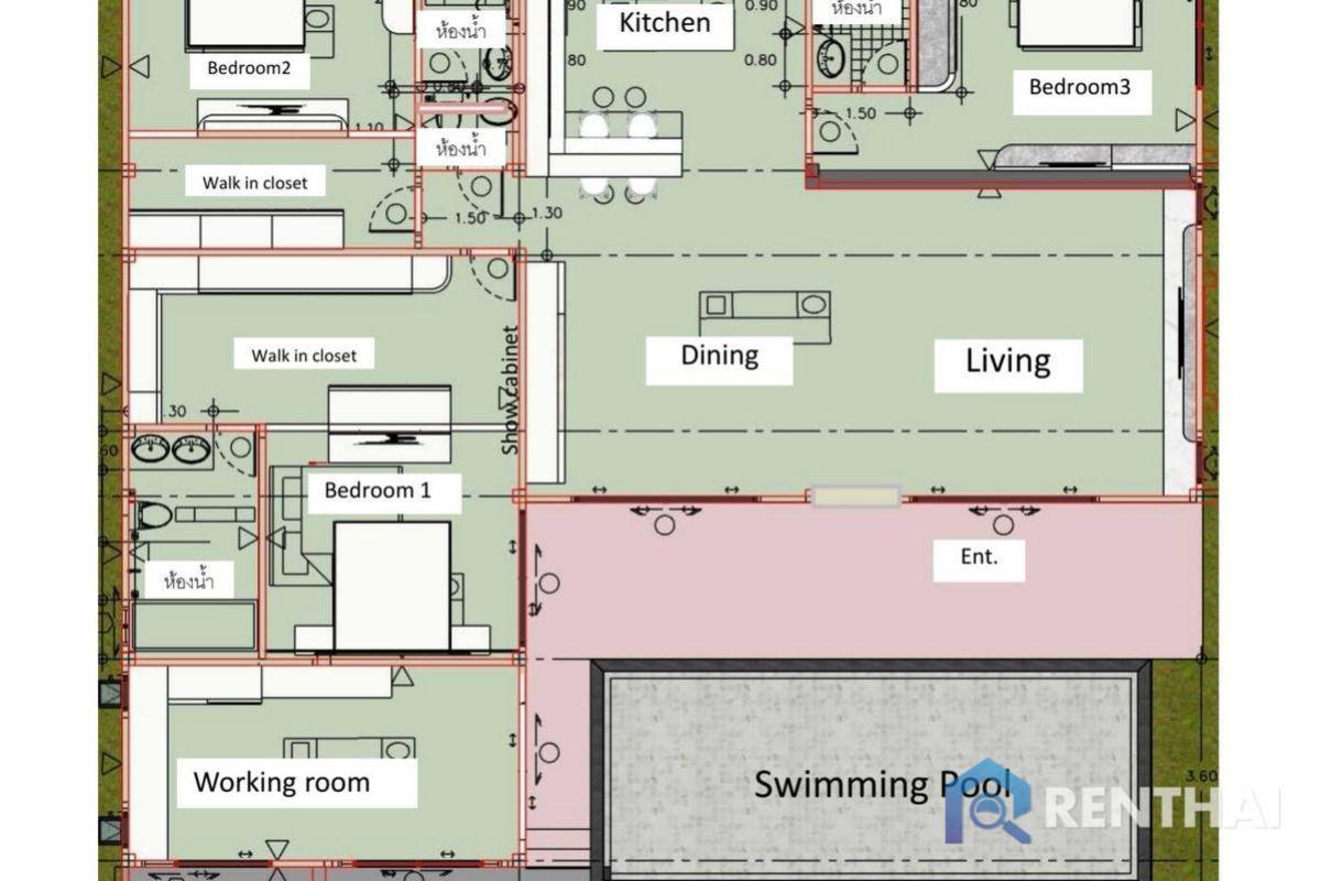 ขายบ้านพัทยา บางแสน ชลบุรี สัตหีบ : สำหรับ ขาย บ้าน 4 ห้องนอน ที่ โป่ง