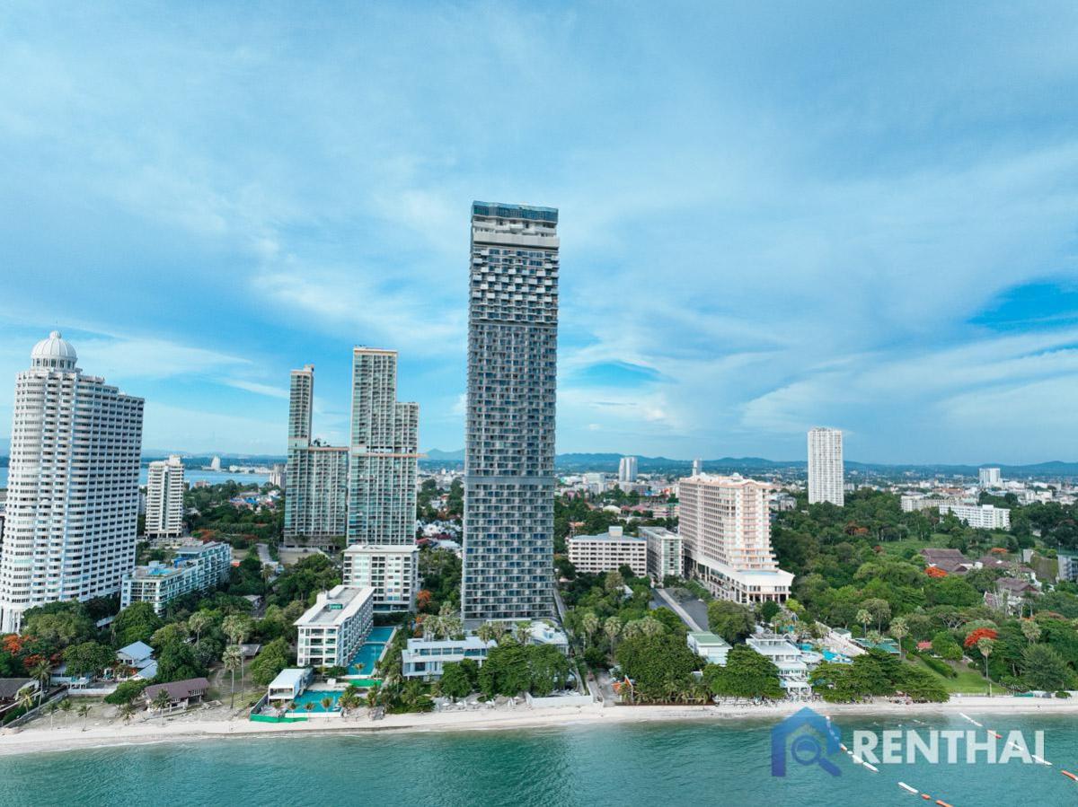 ให้เช่าคอนโดพัทยา บางแสน ชลบุรี สัตหีบ : ปล่อยเช่าคอนโด Arom Wongamat Pattaya 1 ห้องนอน 1 ห้องน้ำ วิทะเล ราคา 45,000 บาท