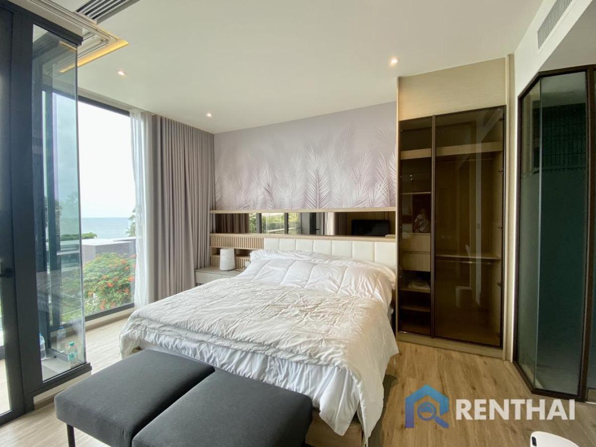 ให้เช่าคอนโดพัทยา บางแสน ชลบุรี สัตหีบ : ปล่อยเช่าคอนโด Arom Wongamat Pattaya 1 ห้องนอน 1 ห้องน้ำ วิทะเล ราคา 45,000 บาท