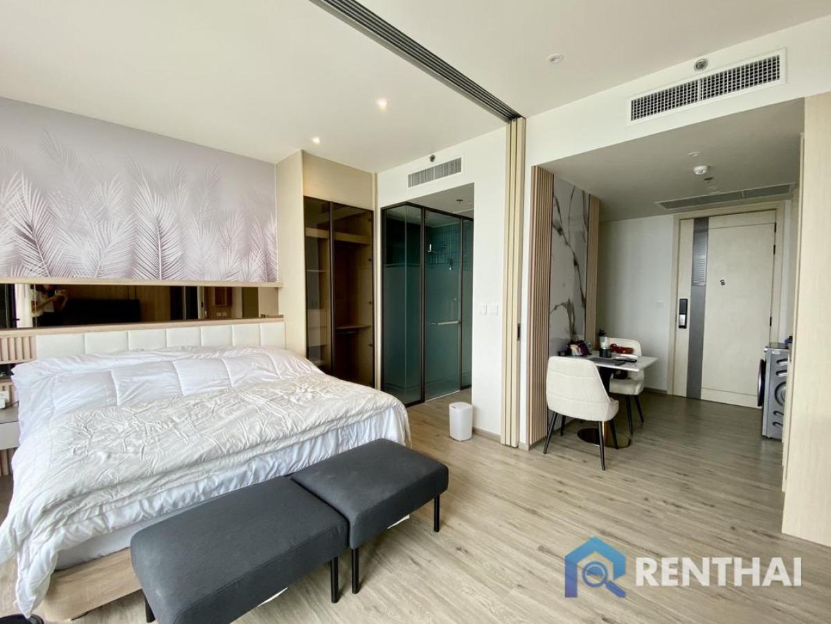 ให้เช่าคอนโดพัทยา บางแสน ชลบุรี สัตหีบ : ปล่อยเช่าคอนโด Arom Wongamat Pattaya 1 ห้องนอน 1 ห้องน้ำ วิทะเล ราคา 45,000 บาท