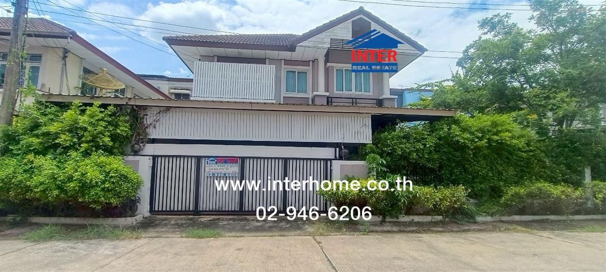ขายบ้านปทุมธานี รังสิต ธรรมศาสตร์ : บ้านเดี่ยว 2 ชั้น 88.6 ตร.ว. หมู่บ้านภัทรนิเวศน์ ถนนนนทบุรี-ปทุมธานี307 เมืองปทุมธานี ปทุมธานี