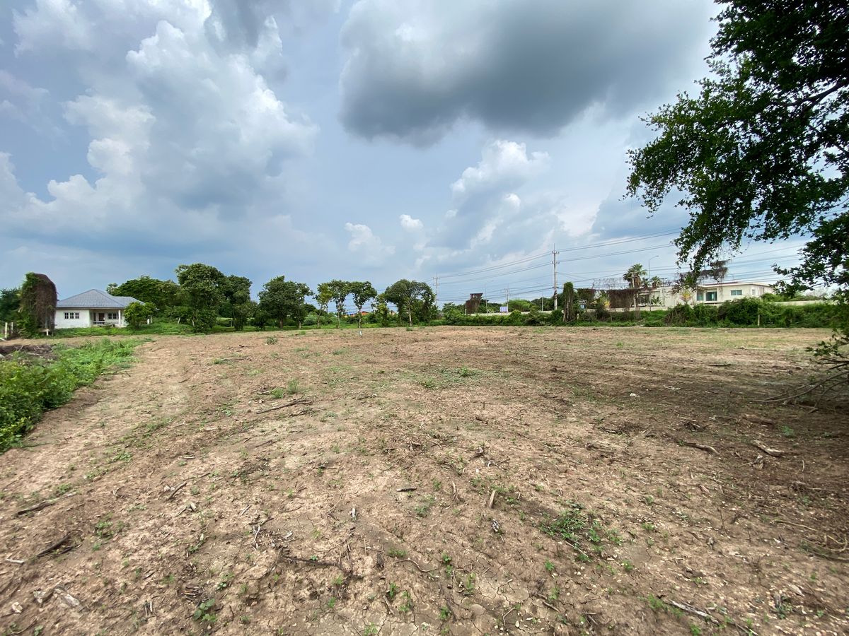 For SaleLandSing Buri : Land for sale in Sing Buri Opposite Phra Non Temple For doing business, factory, warehouse, hotel, 88 meters wide, 83 meters deep Next to Highway 3032