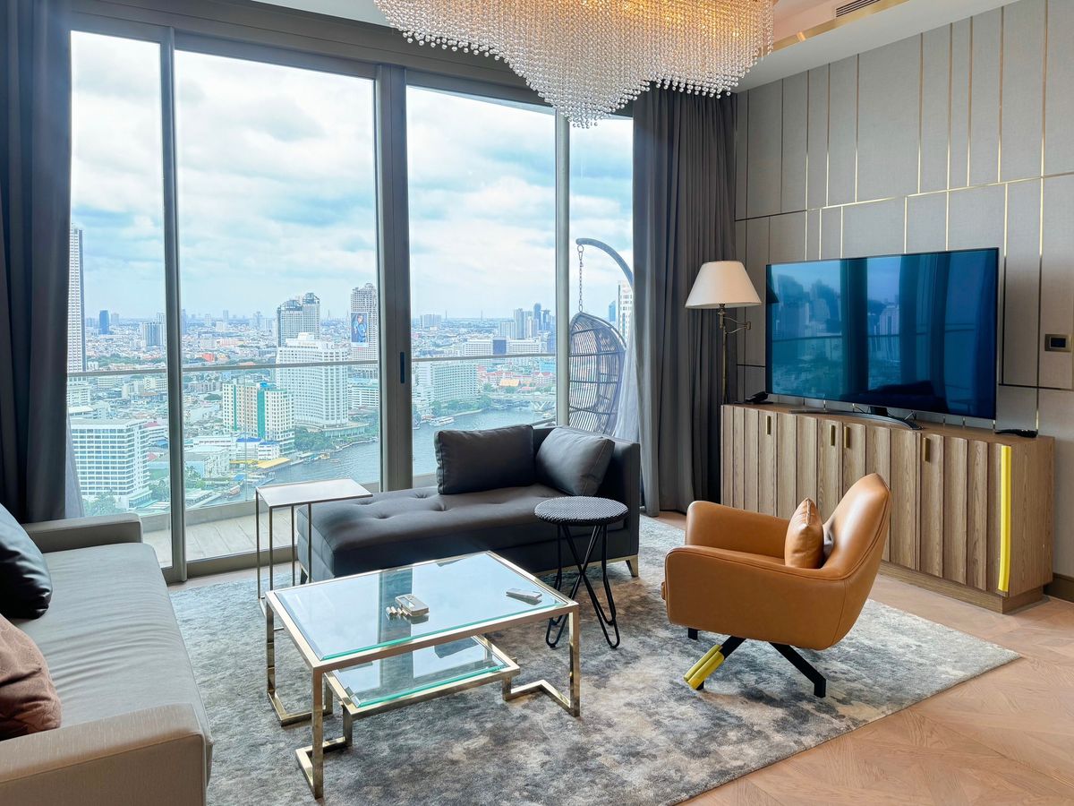 คอนโดวงเวียนใหญ่ เจริญนคร : ▲Mandarin Oriental▲ 128.05 sq.m. | Rent: 250k, Sale 84 MB | 2 Bedrooms 2 Bathrooms | Fully Furnished