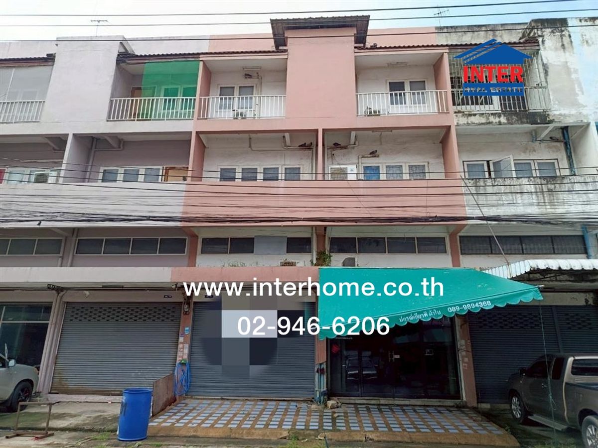For SaleShop HouseMin Buri, Romklao : Commercial building 3.5, Floor 36 sq.w. Village, Phanano Villa 6 Soi Nimit Mai 7, Nimit Mai Road, Min Buri District, Bangkok