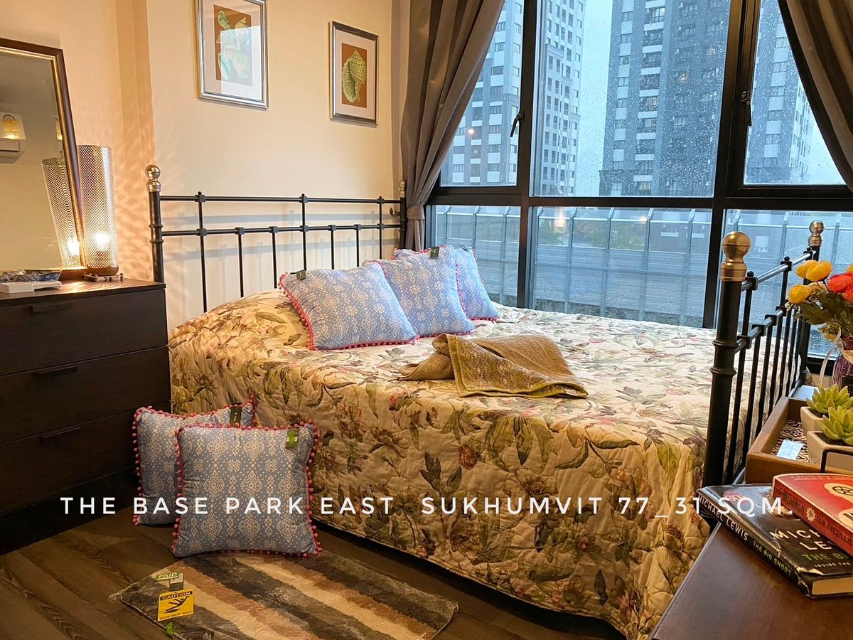 For RentCondoOnnut, Udomsuk : For Rent 1 Bedroom at the Base Park East Sukhumvit 77 in Sansiri Communities