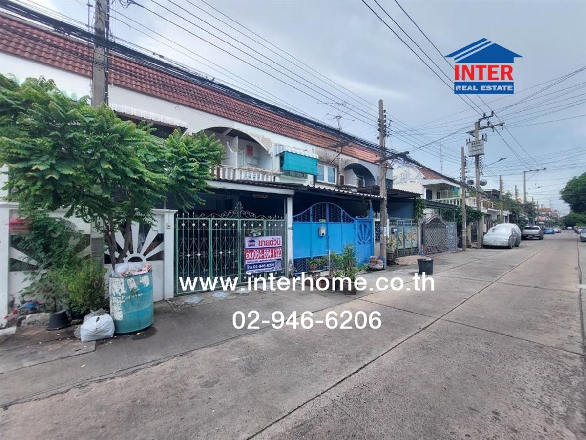 For SaleTownhomeOnnut, Udomsuk : Townhouse 2 floors, 20 sq.w., Thai Wandee Village Soiwachiratham Satit 57 Intersection 20 Sukhumvit Road 101/1 On Nut-Srinakarin Road, Phra Khanong District, Bangkok