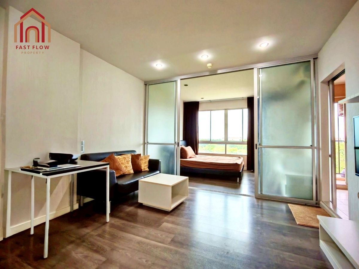 ขายคอนโดปทุมธานี รังสิต ธรรมศาสตร์ : ขายถูก ชั้น 6 อาคาร D fully furnished ดีคอนโด แคมปัส รีสอร์ท รังสิต ถนนเชียงราก วิวไม่บล็อก ตกแต่งพร้อมอยู่ ใกล้ ม.ธรรมศาสตร์ D Campus Resort TU Rangsit IM