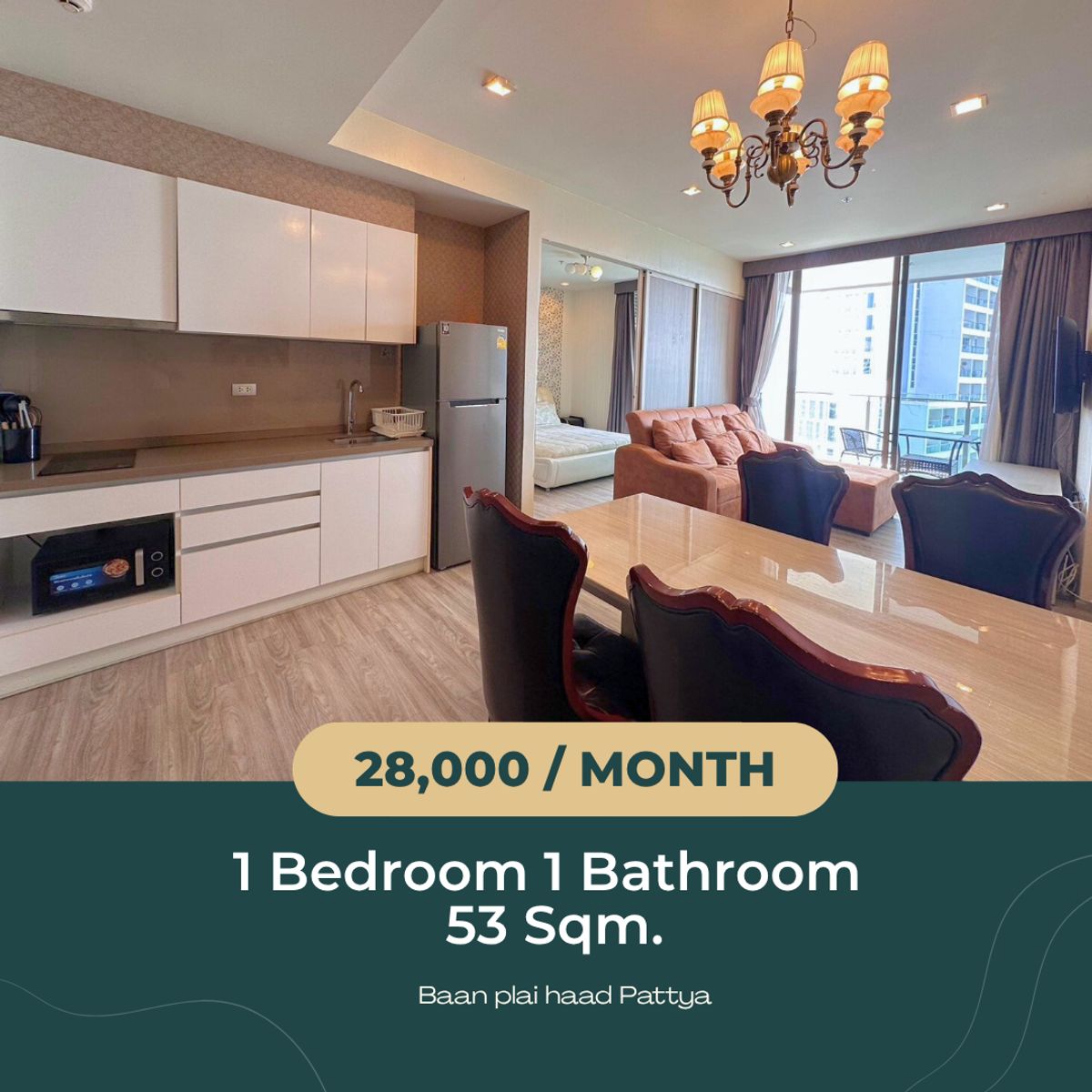 For RentCondoPattaya, Bangsaen, Chonburi : Sea View Balcony, Hotel-Style Facilities, Only 28K | Baan Plai Haad Condo