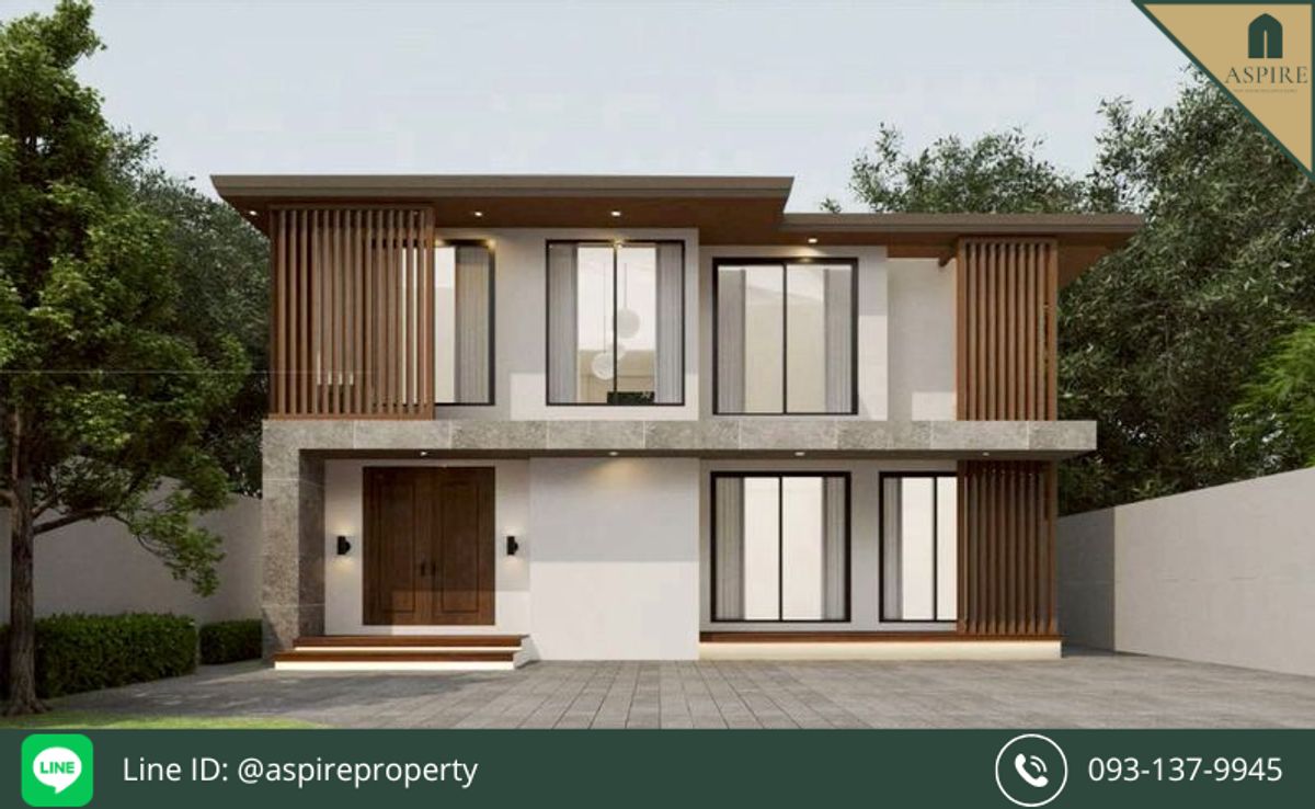 For SaleHouseSukhumvit, Asoke, Thonglor : [For Sale] 2-Storey Detached House, Minimal Modern, Soi Pridi Banomyong 26
