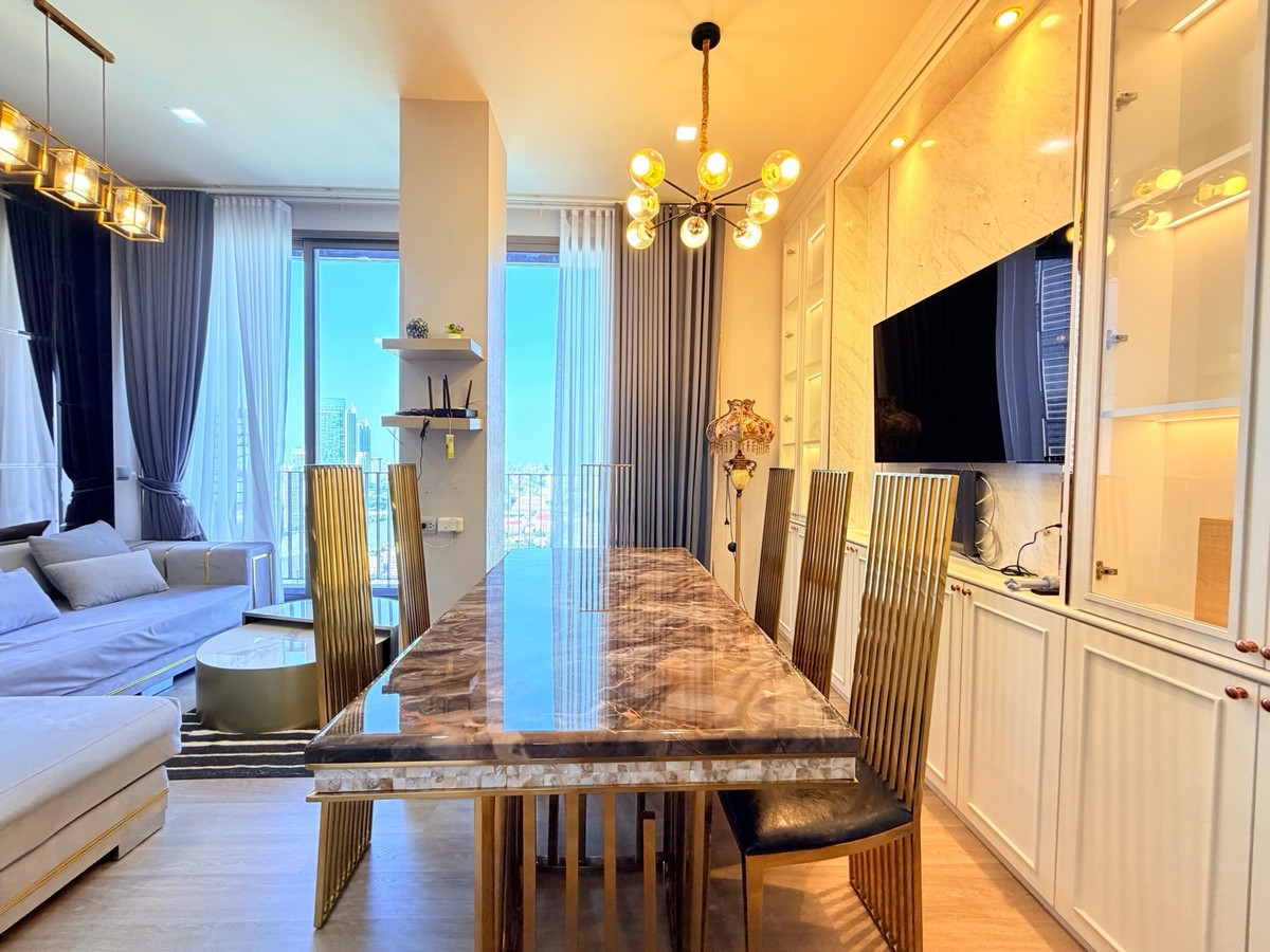 ให้เช่าคอนโดสาทร นราธิวาส : 55k !!🌟 ให้เช่า Rhythm เจริญกรุง พาวิลเลี่ยน | 2 ห้องนอน 2 ห้องน้ำ | 74 ตร.ม. | ชั้น 36 | ห้องวิวแม่น้ำเจ้าพระยา | คอนโดหรูริมแม่น้ำ