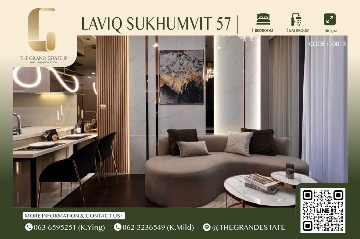 For RentCondoSukhumvit, Asoke, Thonglor : ⭐️laviq Sukhumvit 57⭐️ High‑nd condo rental In the heart of Thonglor, only 3 minutes from BTS Thonglor - ready to stay immediately!