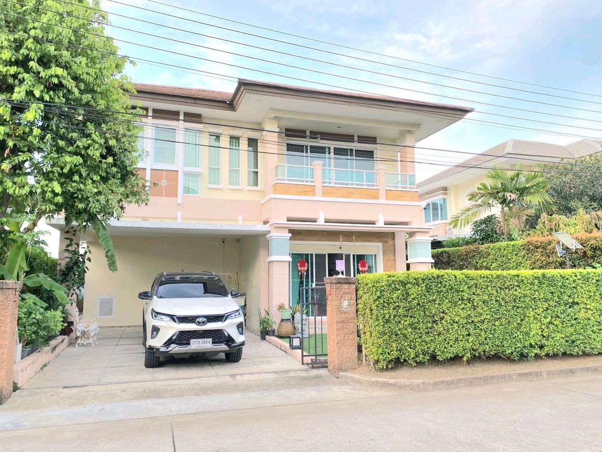 For SaleHouseSamut Prakan,Samrong : 2 -storey detached house for sale, Leono 2 Project, the same entrance as Manthana Srinakarin University 234 sqm. 4 bedrooms, 4 water, beautiful house