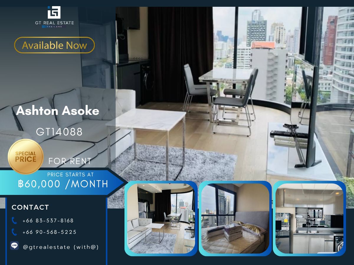 For RentCondoSukhumvit, Asoke, Thonglor : Ashton Asoke Condo is convenient to travel near the BTS Skytrain. There is a beautiful shuttle room, complete furniture ready !!