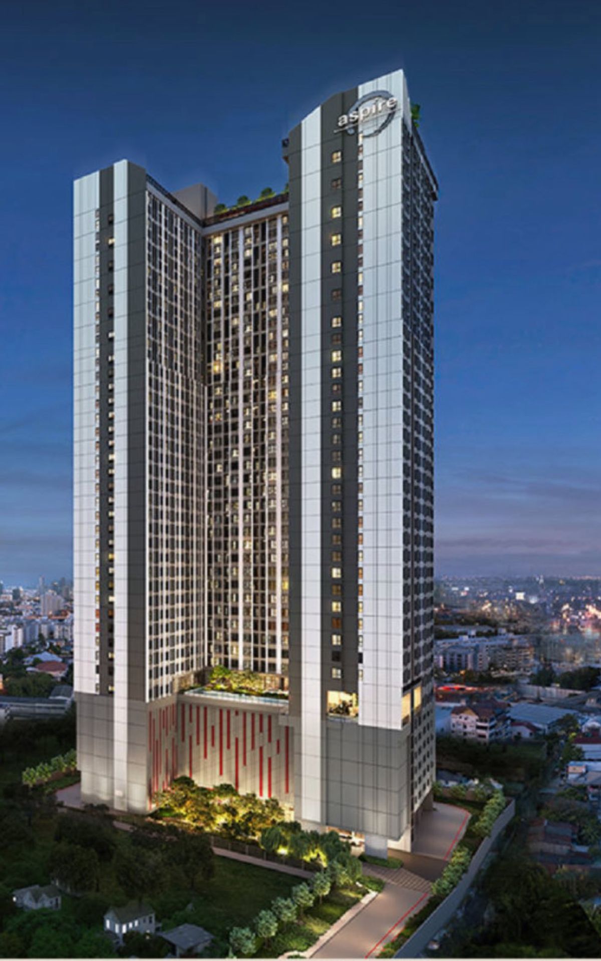 For SaleCondoKhlongtoei, Kluaynamthai : 1 bedroom corner unit with full panoramic city view | Aspire Rama 4