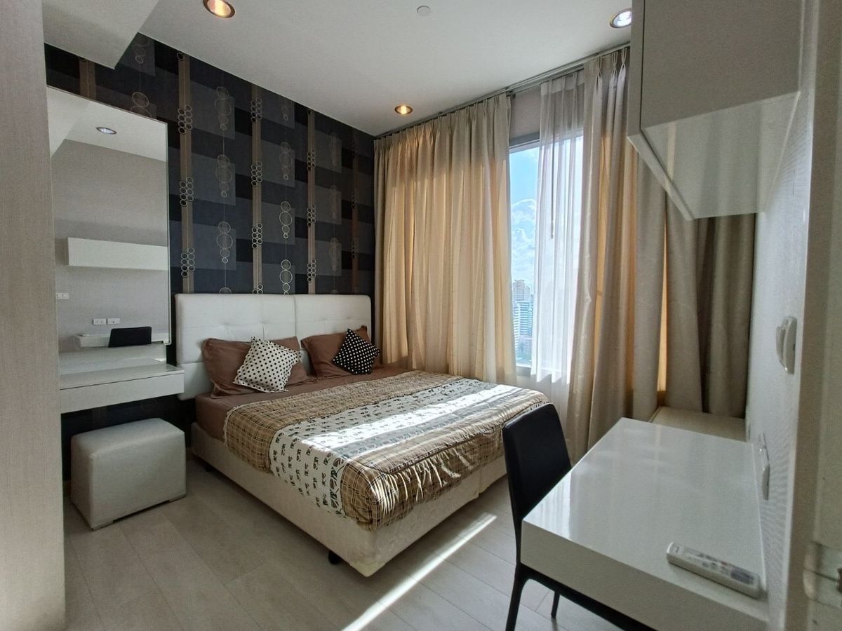For RentCondoRama9, Petchburi, RCA : 🔥 Very urgent rental. The room is very beautiful. Q asoke 1 bedroom, 1 bathroom 38 SQ.M. Beautiful room, only 24,500 baht.