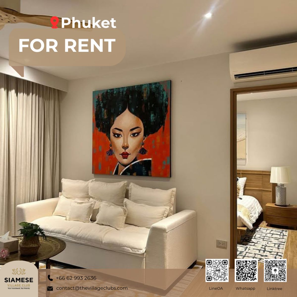 ให้เช่าคอนโดภูเก็ต : Condominium 2Bed/2Bath in Phuket for Rent!