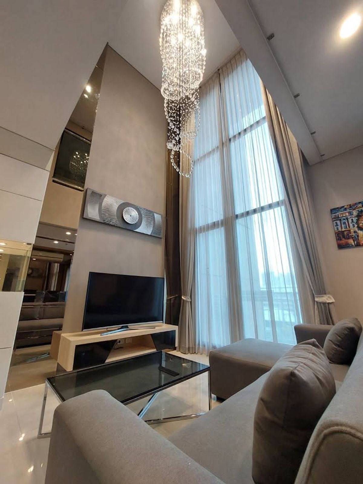 For SaleCondoRama9, Petchburi, RCA : Eng Below 👇⭐ Sell Duplex Condo, beautiful, good quality and furniture in the room. With location near MRT, convenient to travel at Condo Villa Asoke / near MRT Phetchaburi, ARL Makkasan)