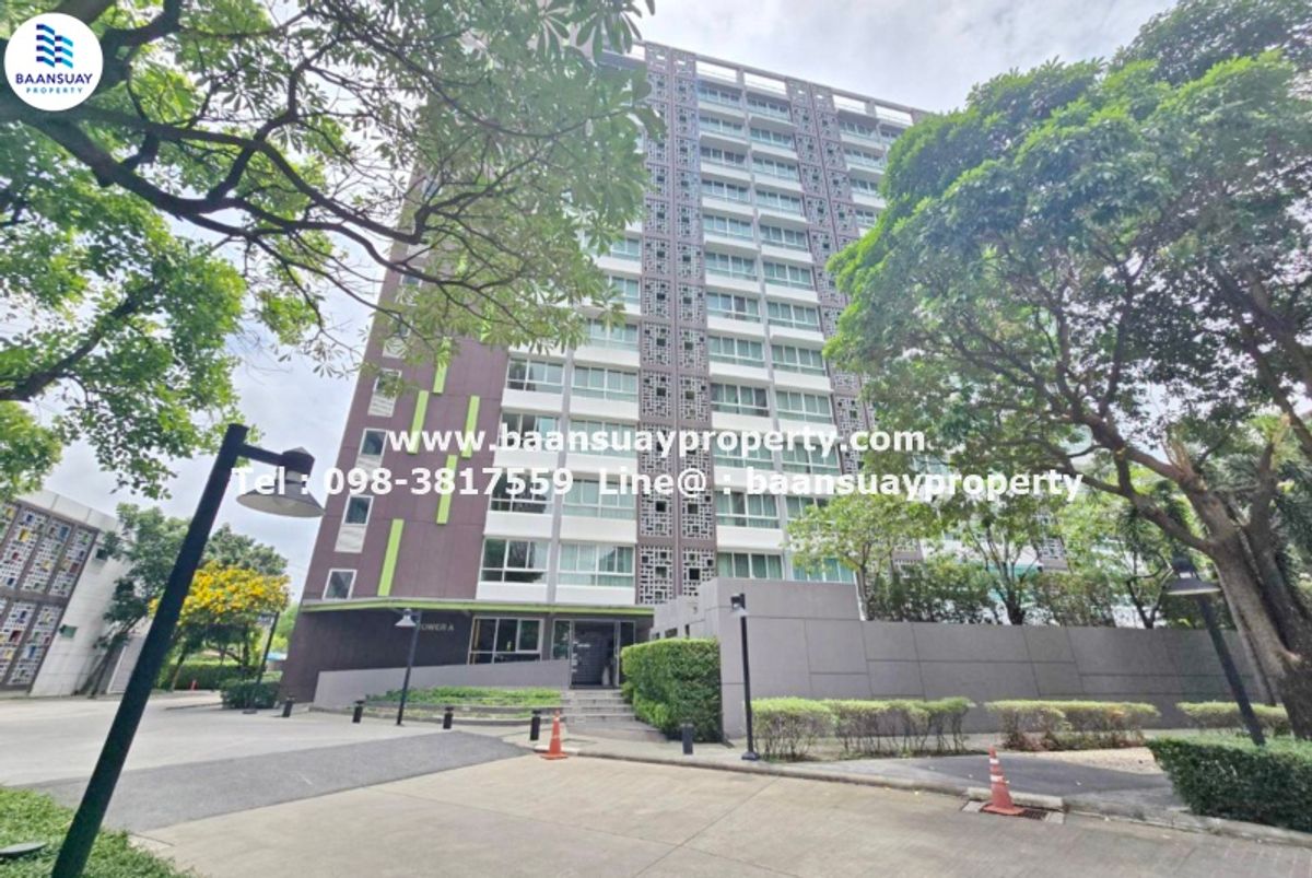 For SaleCondoRama9, Petchburi, RCA : Selling ibiza condominiums #Newly painted in the room, good location, Piyawachi Hospital and Shrewsbury International School Bangkok City Campus