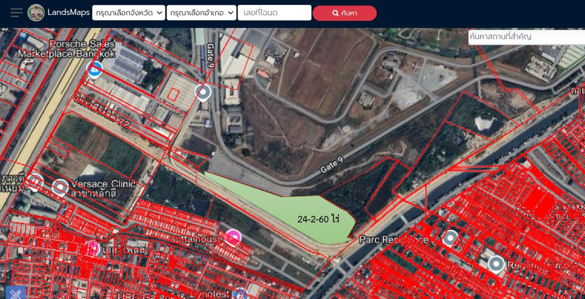 ขายที่ดินวิภาวดี ดอนเมือง หลักสี่ : ขาย ที่ดิน 24-2-60 ไร่ ถนนเทพรักษ์ ตัดใหม่วิภาวดี-พหลโยธิน (สนามบินดอนเมือง)