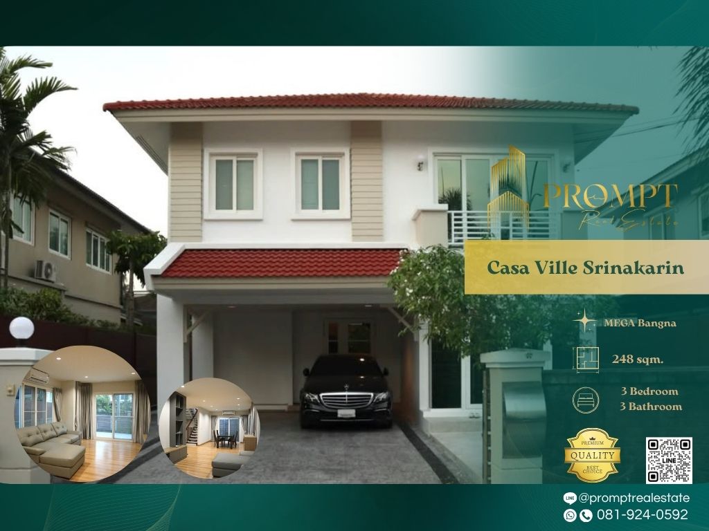 For RentHouseSamut Prakan,Samrong : CD03650 - Casa Ville Srinakarin :  คาซ่าวิลล์ ศรีนครินทร์