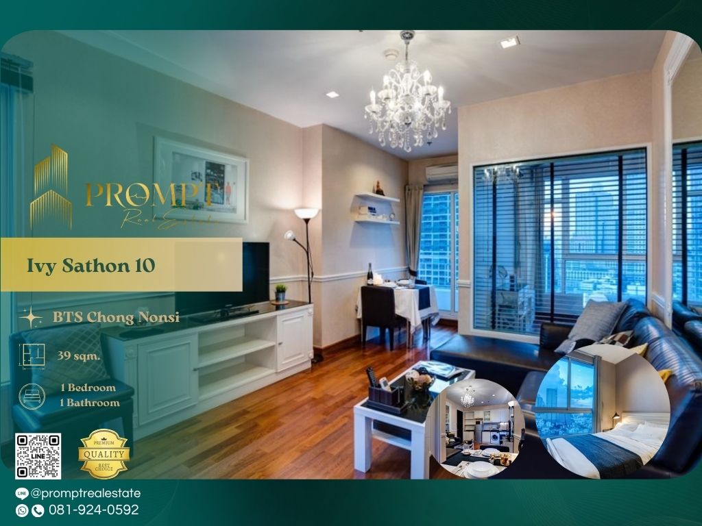 ให้เช่าคอนโดสาทร นราธิวาส : IJ04329 - Ivy Sathon 10 :  ไอวี่ สาทร 10 - BTS Chong Nonsi/ BTS Saint Louis/ Silom Complex