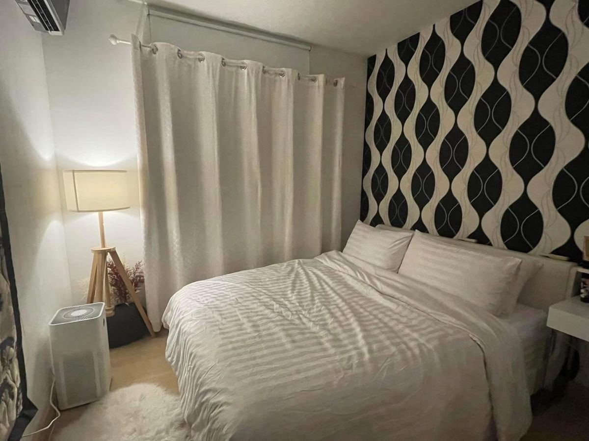 For RentCondoBangna, Bearing, Lasalle : Rent The Parkland Srinakarin Lakeside (The Parkland Srinakarin Lake Side)  🛏️ 1 bedroom 🛁 1 bathroom 🛋️ 1 living room size 36 sqm. Building 1, 19th floor 🌅 Muang view ✨ Price 9,500 baht ✨