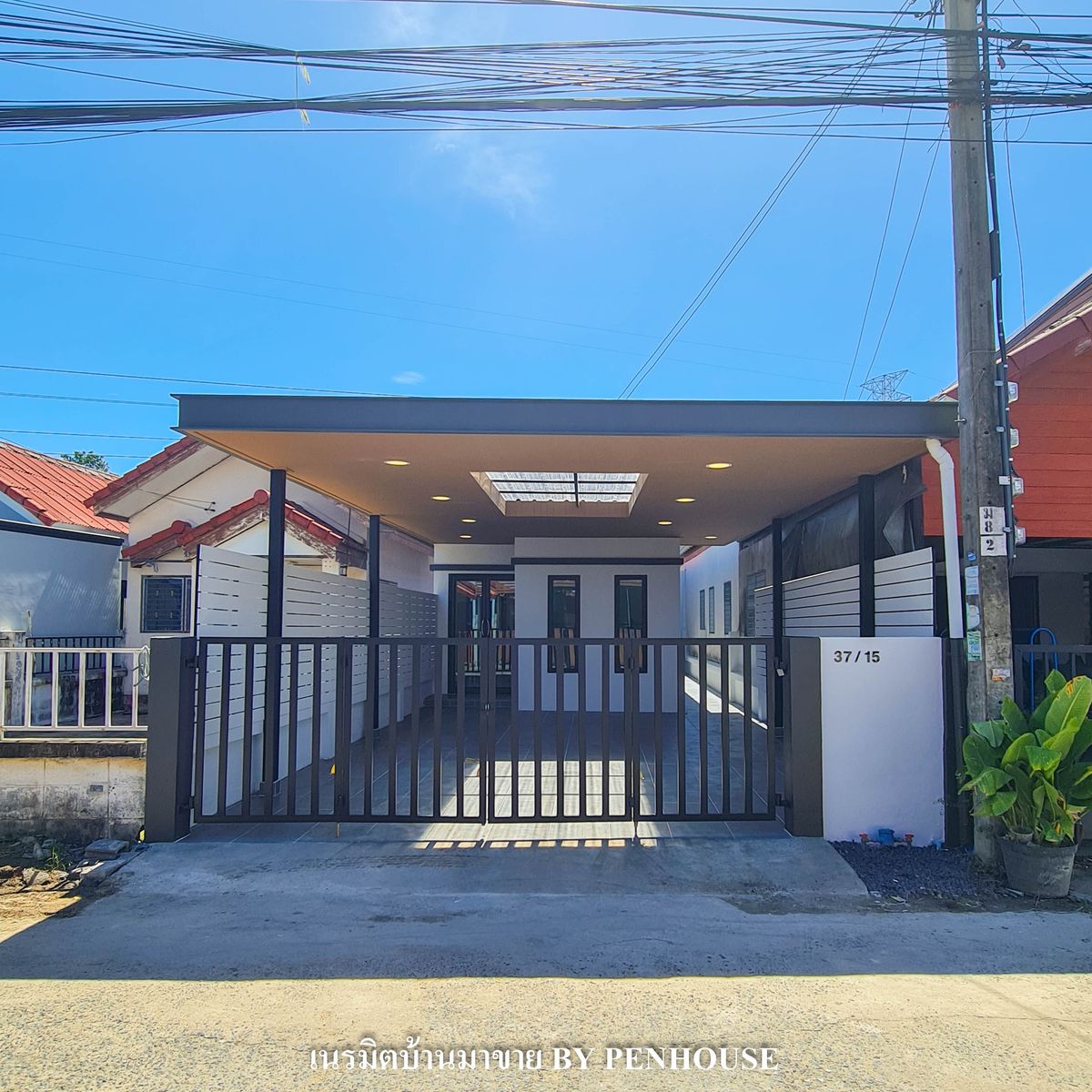 For SaleHouseMin Buri, Romklao : Single house for sale in the Minburi area, Main Buri, Pracha Ruamjai Rd., 41 Nong Chok Khu left, new renovated, new, full of furniture