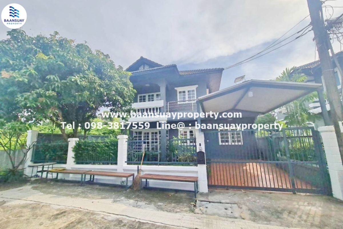 For RentHouseChaengwatana, Muangthong : Rent a 2 -story detached house after the corner is ready to go to Chaeng Watthana Road, near Central Chaengwattana & Amp; Pink Line Chaeng Watthana Station 28