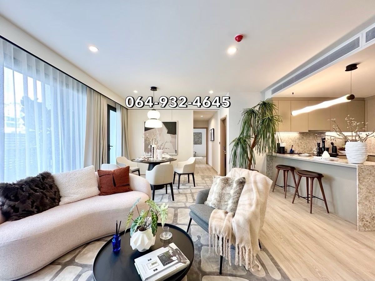 For SaleCondoRama9, Petchburi, RCA : Pro project! Selling a sample room in the final room Large area, Pynn, 3-bed research center, 4 water 137 sq.m., walk 1 minute to Krungthep Hospital for Exclusive Deal 064-932-4645 ken