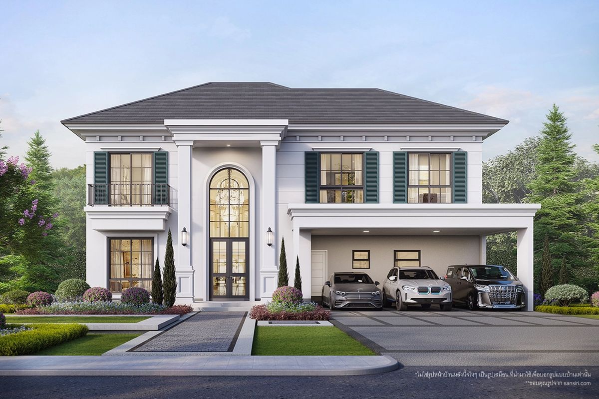 HouseBangna, Bearing, Lasalle : Detached house, Setthasiri, Bang Na Km. 10 from Sansiri. Quality. Decorated with Luxury new houses near the club house! Near Mega Bangna