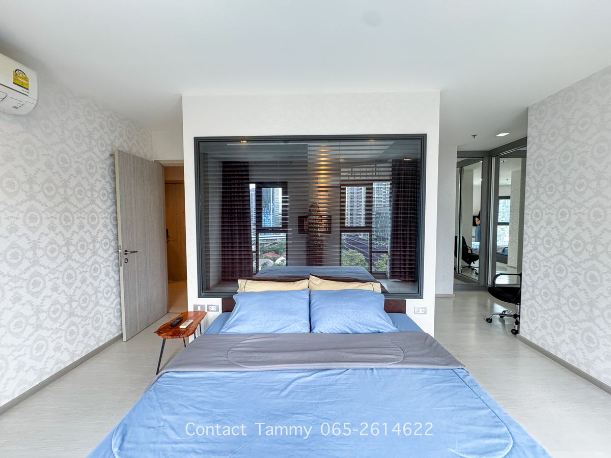 For RentCondoSukhumvit, Asoke, Thonglor : Large size for rent, large size, have a bathtub near BTS Thonglor 🔥 Size 50SQM, beautiful room, only 38,000 baht 📞 Call 065-2614622 Tammy