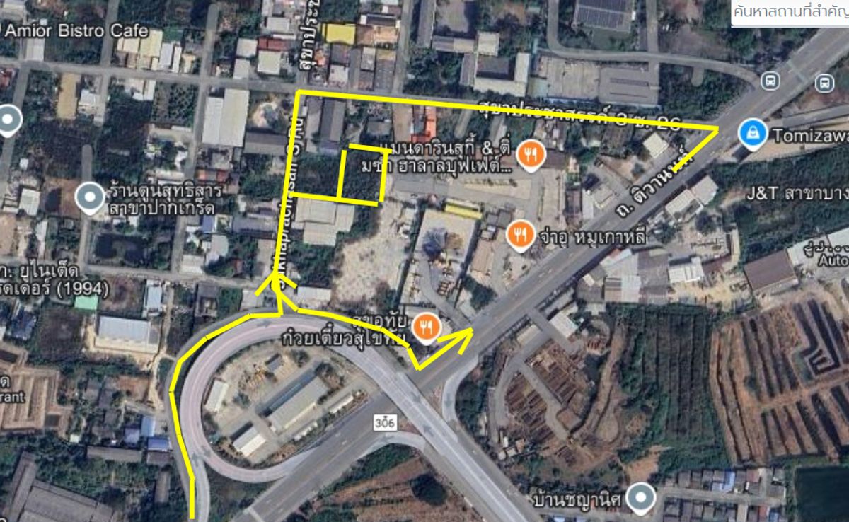 For SaleLandChaengwatana, Muangthong : Land for sale behind the Community Mall. There is a Minant Nonon before alley, Wat Salon and Amporn Phaisan School.