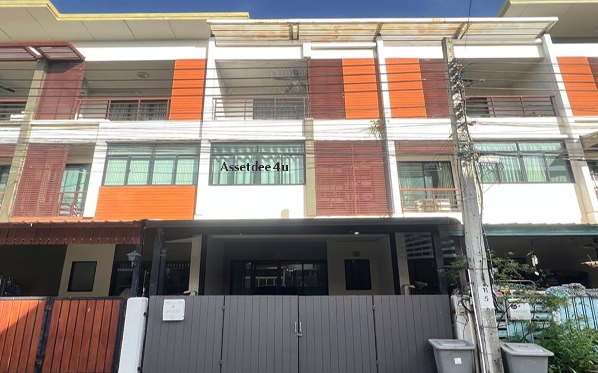 For RentTownhomeThaphra, Talat Phlu, Wutthakat : AT597, 3 -story townhome for rent, Signature Kanlapaphruek, beautiful house, some furniture