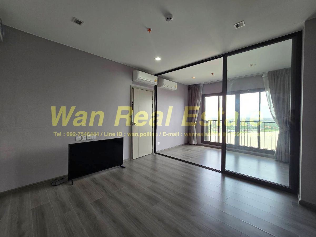 For RentCondoRattanathibet, Sanambinna : Condo for rent, Politan Aqua, empty room, cheap price, next to the river