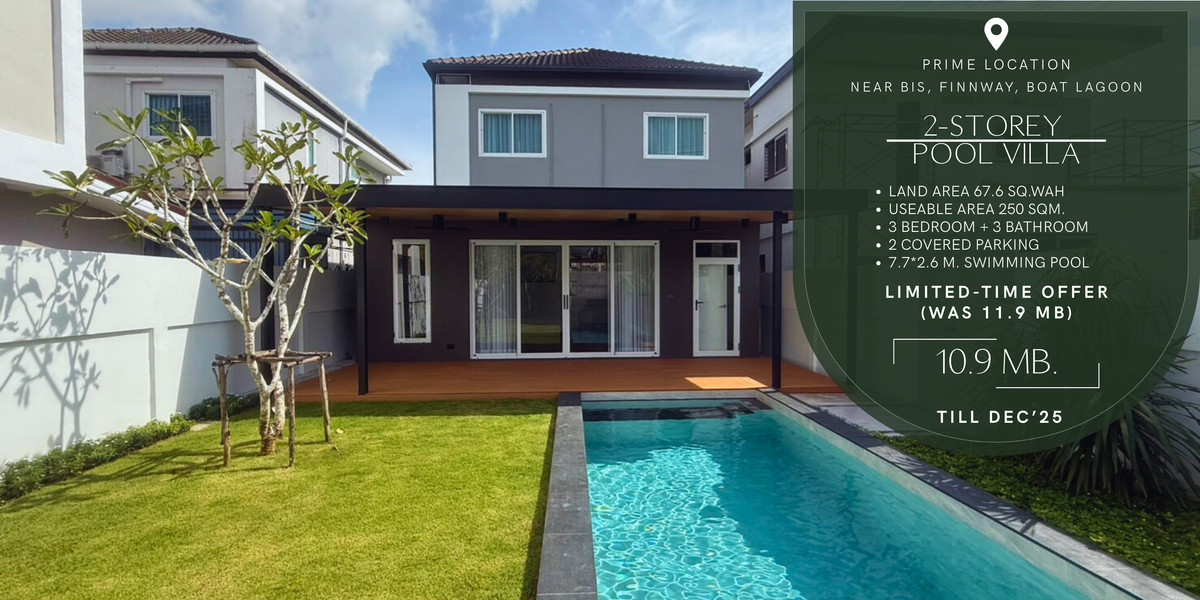 For SaleHousePhuket : 2 -storey Pool Villa in the heart of Phuket, near BIS |  Renovated | Dec Special 10.9 MB. ONLY