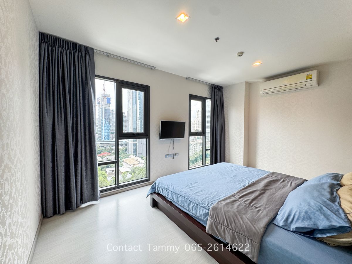 For RentCondoSukhumvit, Asoke, Thonglor : Large size for rent, large size, have a bathtub near BTS Thonglor 🔥 Size 50SQM, beautiful room, only 38,000 baht 📞 Call 065-2614622 Tammy
